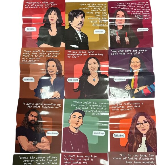 NATIVE AMERICAN Heritage Month 12 pcs Poster for Classroom 18L" x 15W" - Picture 1 of 13